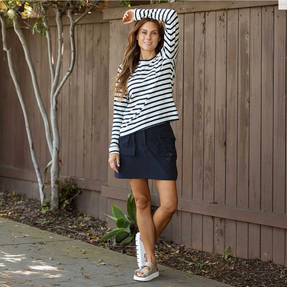 Albion Mini Cargo Skirt True Blue Small Tall Utility Stretch Skirt Athleisure - Picture 5 of 10
